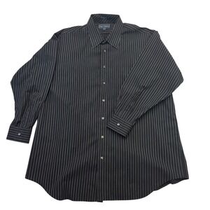 Paul Fredrick Striped Dress Shirt Long Sleeve Button Up Career‎ 17 1/2-33